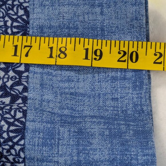 Coldwater Creek Full Zip Jacket Womens 12 Blue Linen Lined Classic Embroidered - Picture 8 of 11